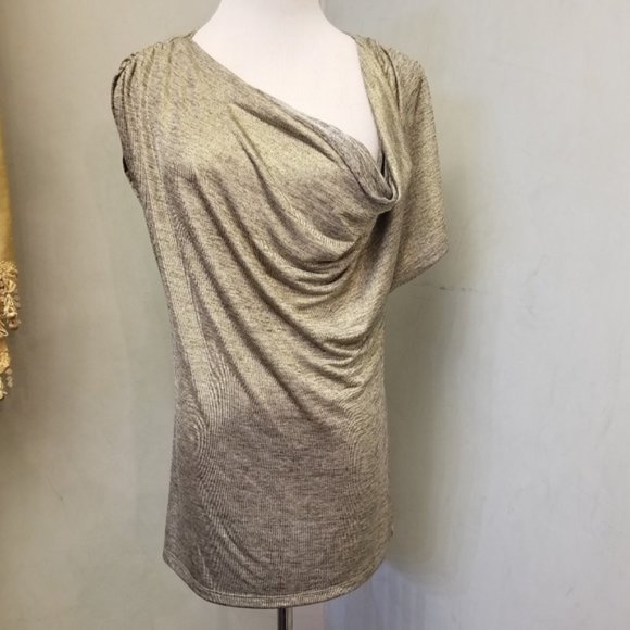 Robbi & Nikki by Robert Rodriguez Tops - Robbi & Nikki gold off the shoulder top (X21)